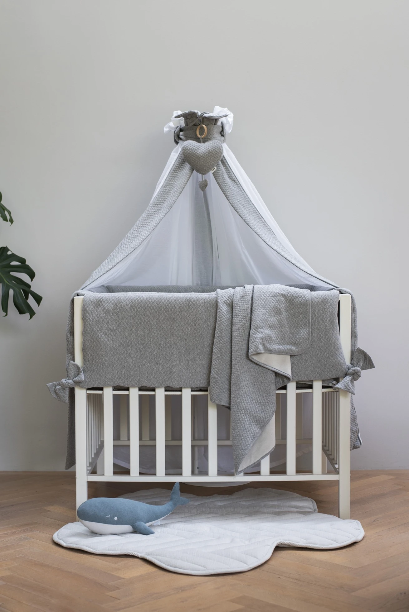 Cot And Playpen Bumper - Diamond Stone 4 Cot And Playpen Bumper - Diamond Stone - Image 2