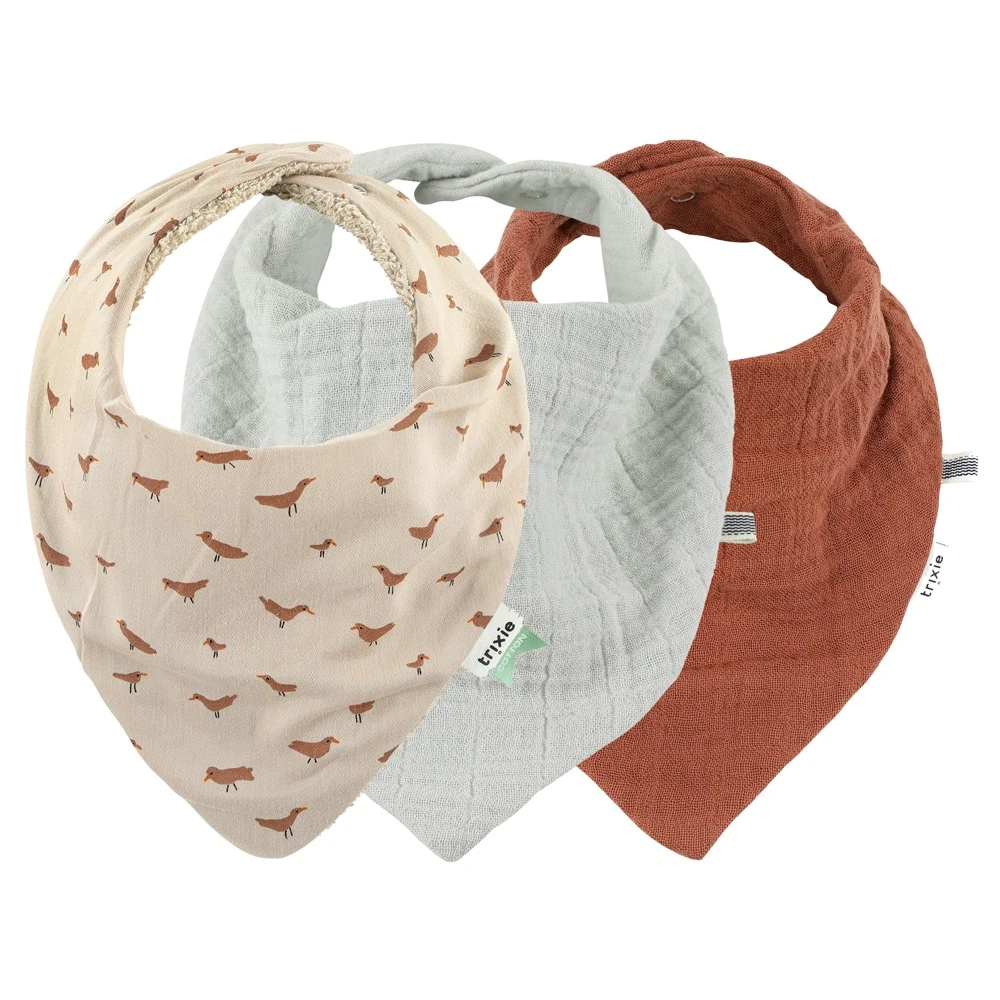 Bandana Bib 3-pack Mix - Babbling Birds 3 Bandana Bib 3-pack Mix - Babbling Birds
