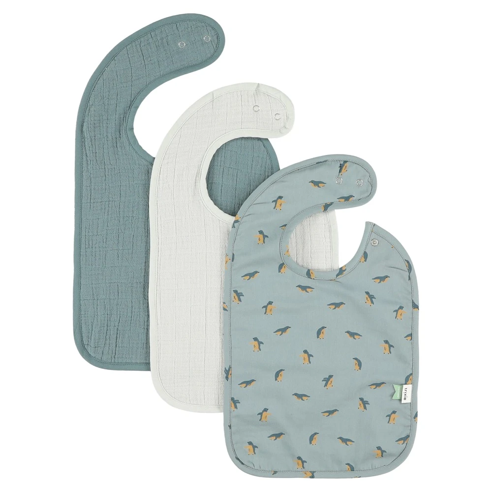 Bib 3-pack Mix - Peppy Penguins 3 Bib 3-pack Mix - Peppy Penguins