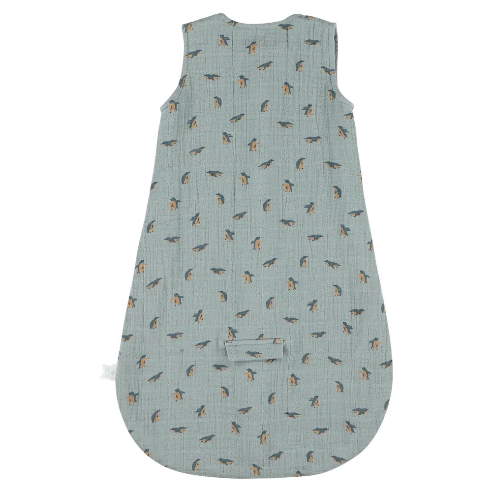 Muslin Sleeping Bag | 70cm - Peppy Penguins 4 Muslin Sleeping Bag | 70cm - Peppy Penguins - Image 2